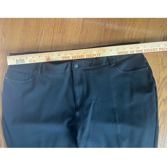 DKNY Ponte Tapered Leg Pants, Black, 2X, Stretch, Work Wear, Comfort, Plus Size - Picture 4 of 8